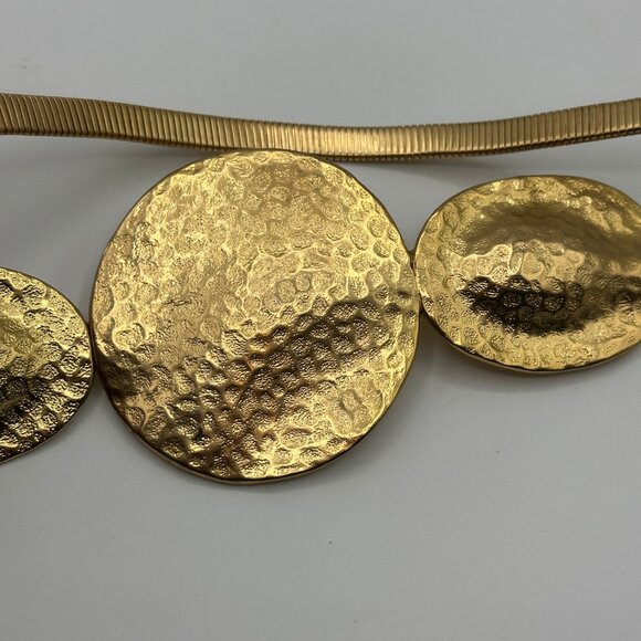 Zara Women's Gold Tone Metal Stretch Belt - Picture 5 of 10